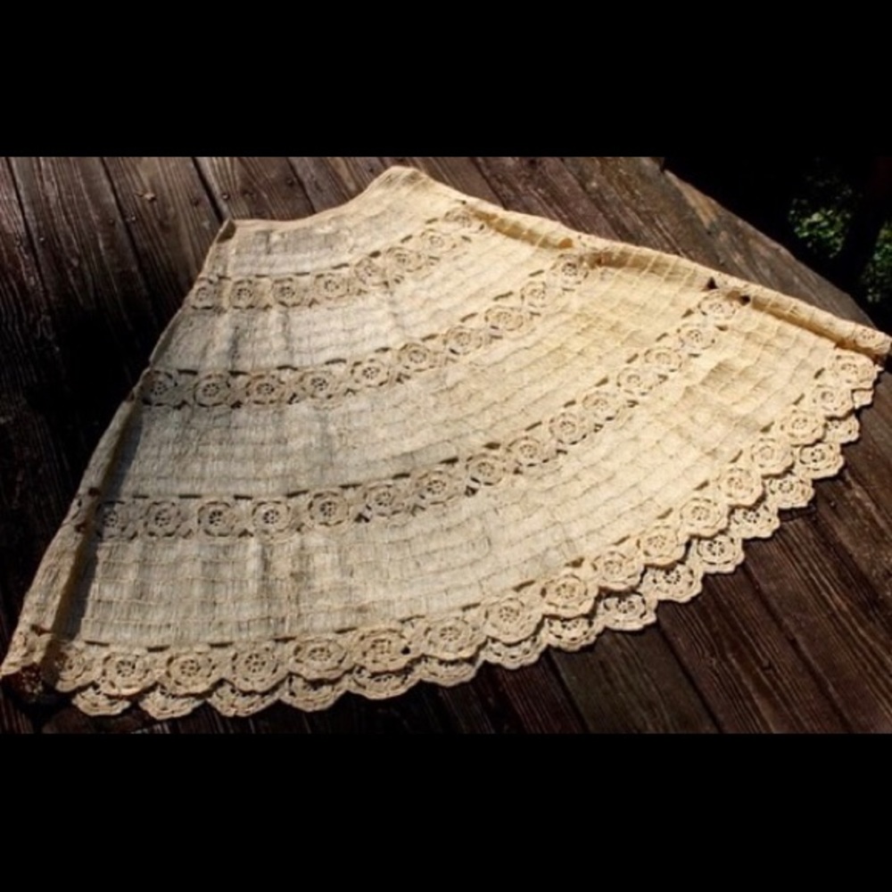 1950's Raffia Skirt Vintage Woven Handmade Flared Skirt Women's Floral Flower